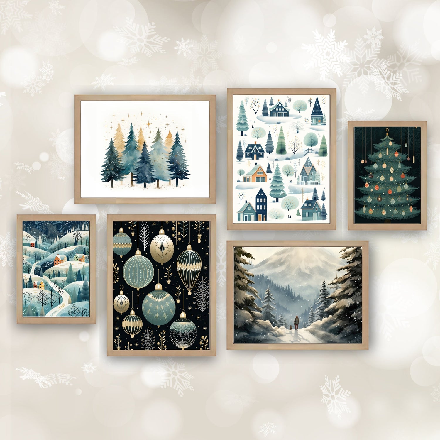 Nordic Noël Collection er en stemningsfull serie juleplakater som fanger essensen av nordisk vinterhygge.