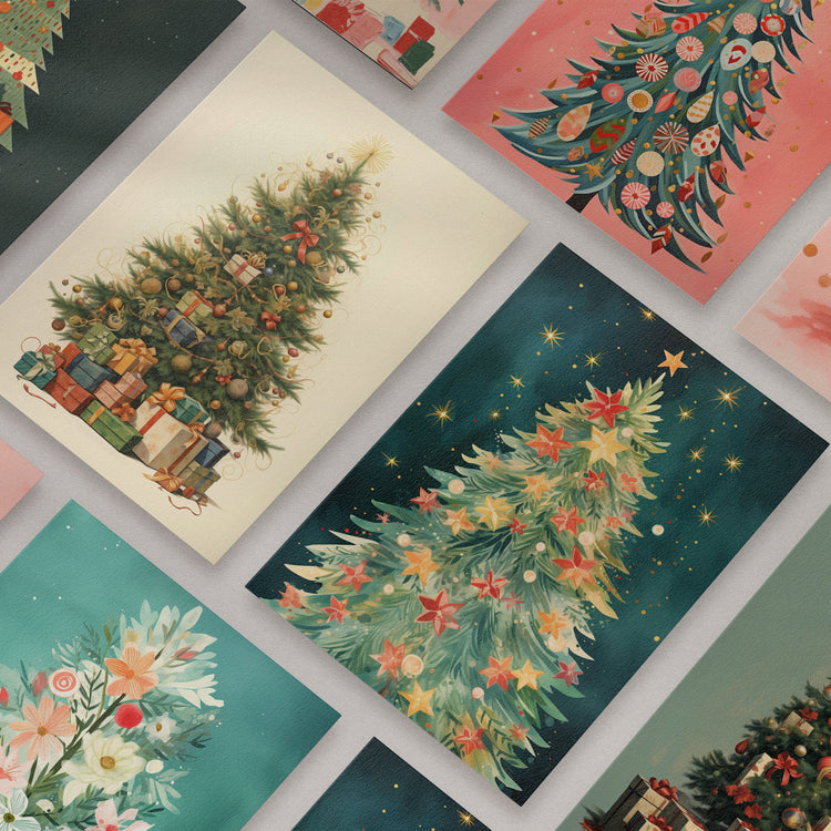 The Christmas Tree Collection fås både som plakat og julekort.