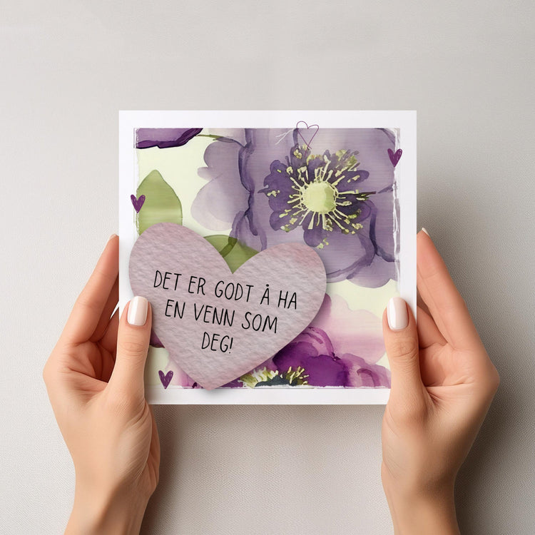 Go’Ord kort med blomster og hjerter – kort med varme ord og personlige budskap