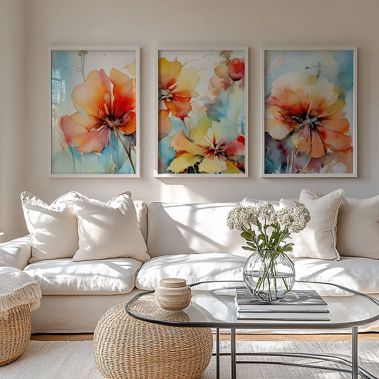 Soft Energy Blomm Collektion, mMyk blomsterkunst i harmoniske akvarelltoner
