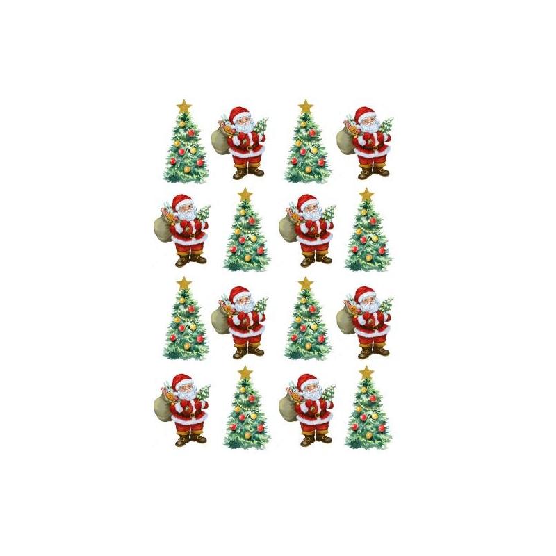 Stickers julemerker - nisser og juletre. Pynt julekortene eller julepakkene med dekorative jule-stickers.