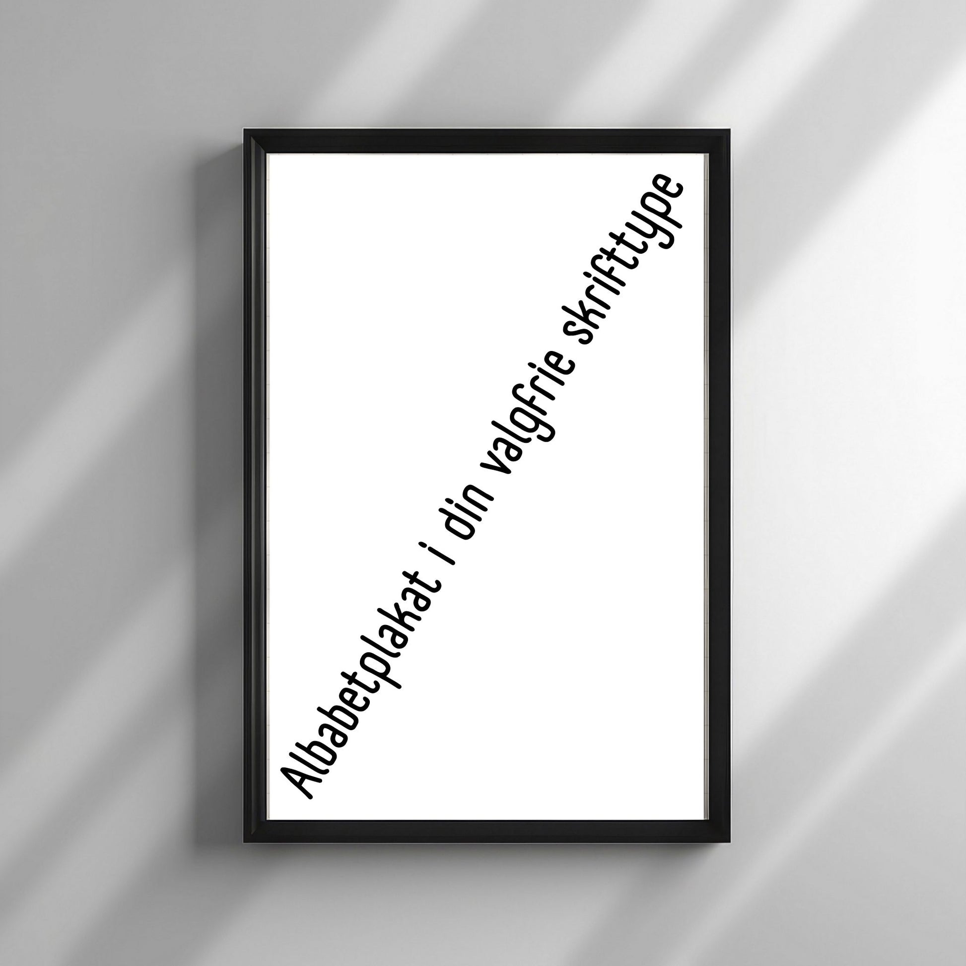 Alfabetplakat i din valgfris skrifttype.
