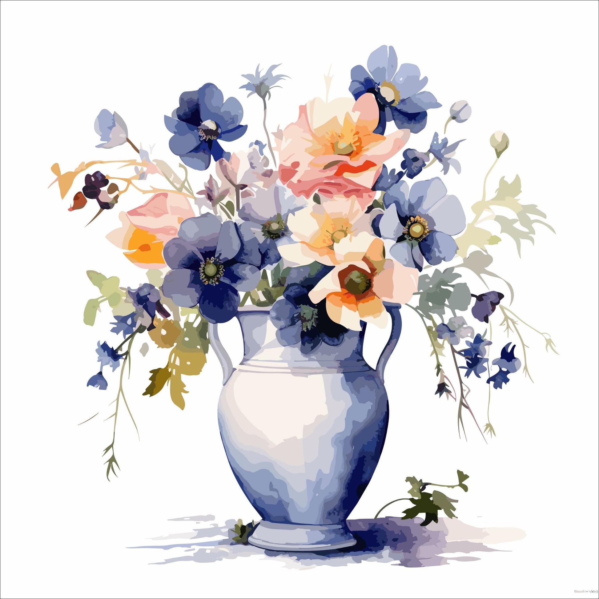 Våre "Blomsterhilsen" kort er kunstnerisk utformet med grafiske illustrasjoner i akvarell, som skildrer frodige blomsterbuketter i vase. Pakken med kort inneholder 10 ulike motiver, noe som gjør dem ideelle for alt fra bursdagskort til takkekort.