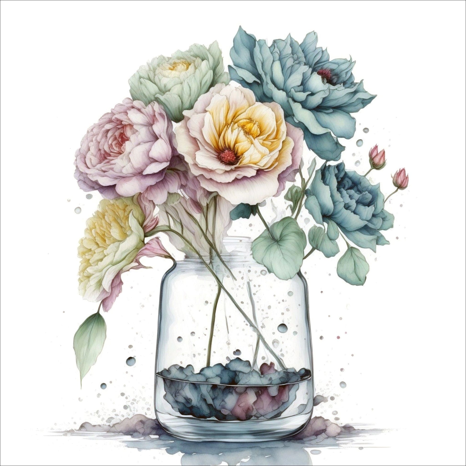 Våre "Blomsterhilsen" kort er kunstnerisk utformet med grafiske illustrasjoner i akvarell, som skildrer frodige blomsterbuketter i vase. Pakken med kort inneholder 10 ulike motiver, noe som gjør dem ideelle for alt fra bursdagskort til takkekort.