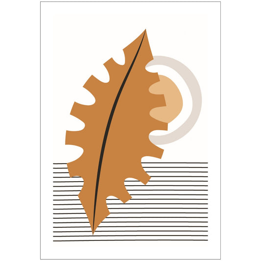 Dette kunstverket er inspirert av moderne minimalistisk design med innslag av naturlige former og fargetoner, perfekt for deg som ønsker å skape en varm og innbydende atmosfære. 