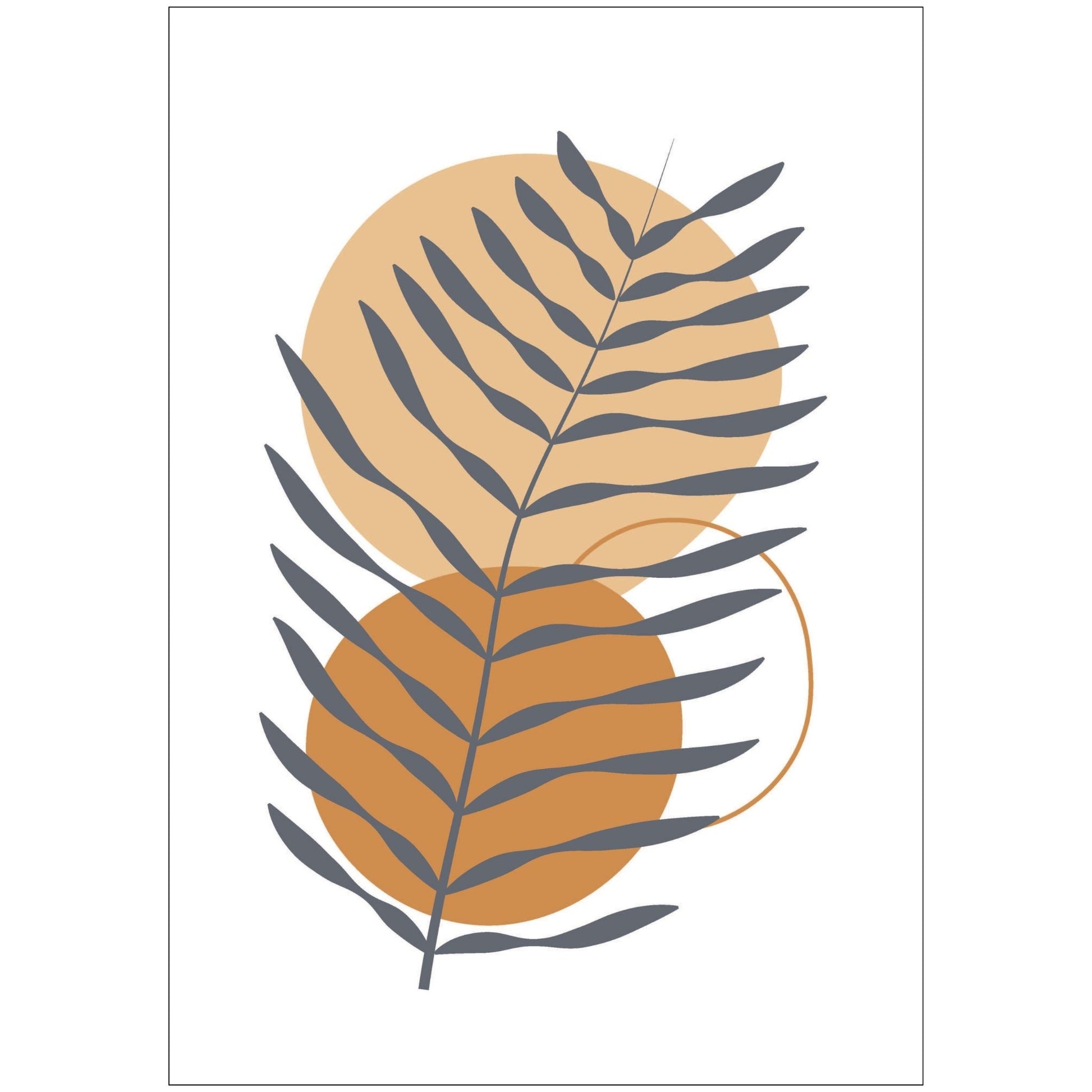 Dette kunstverket er inspirert av moderne minimalistisk design med innslag av naturlige former og fargetoner, perfekt for deg som ønsker å skape en varm og innbydende atmosfære. 