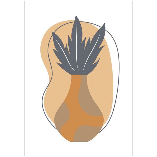 Dette kunstverket er inspirert av moderne minimalistisk design med innslag av naturlige former og fargetoner, perfekt for deg som ønsker å skape en varm og innbydende atmosfære. 