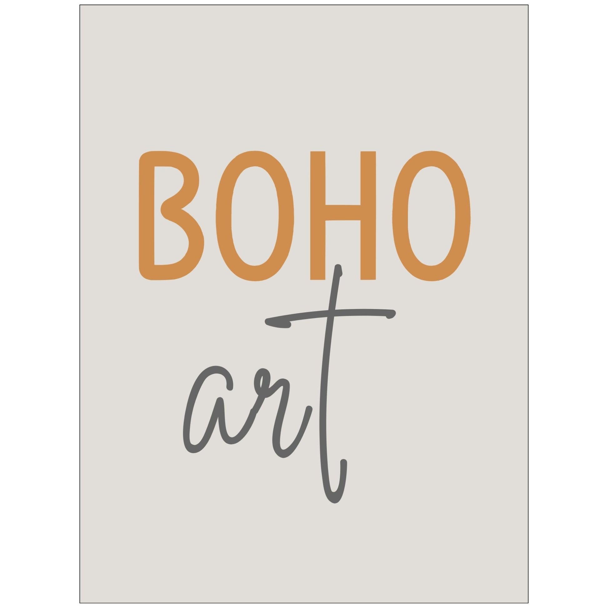 Boho Art tekstplakat - supplement til Boho Wall Art plakatserie. Lys bakgrunn.