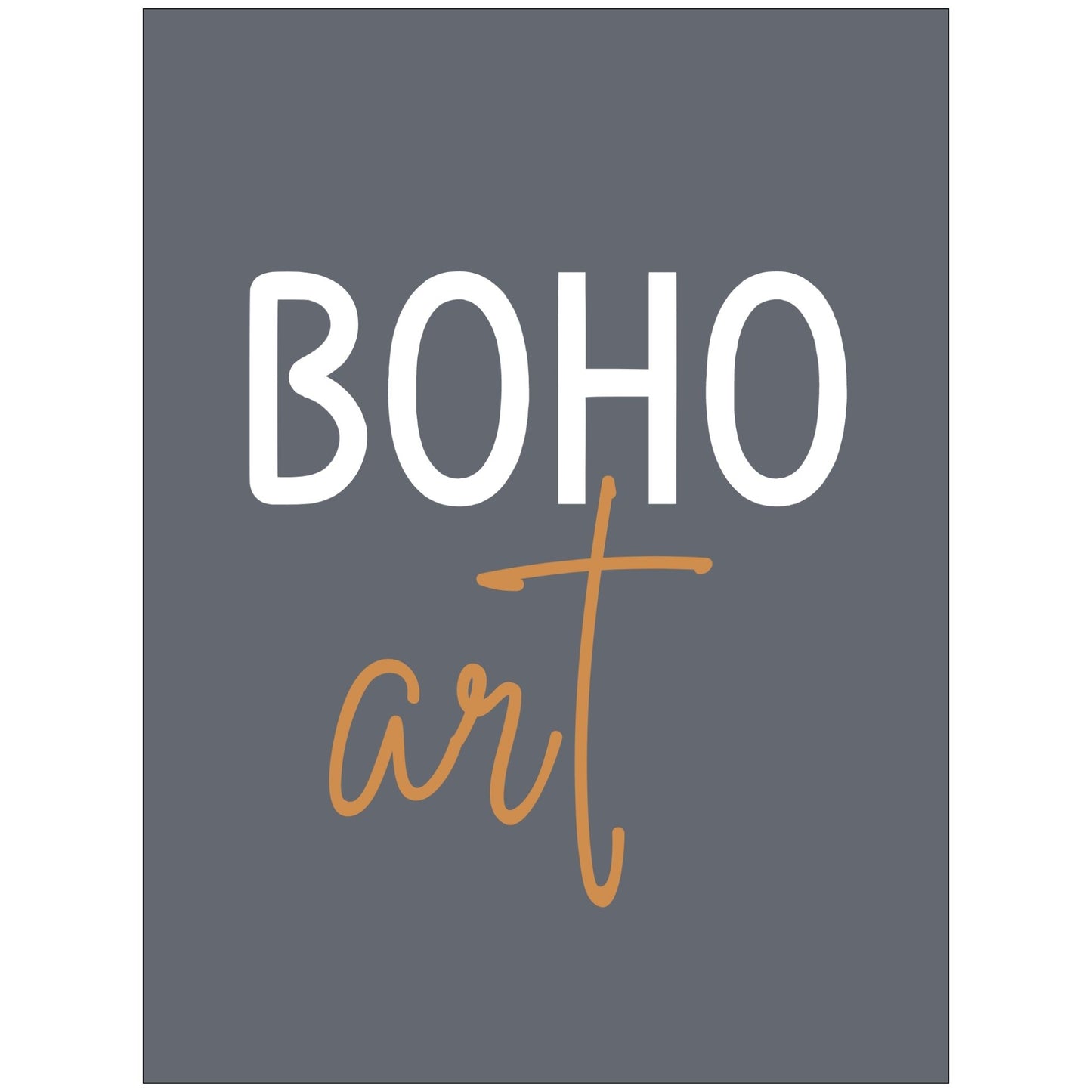 Boho Art tekstplakat - supplement til Boho Wall Art plakatserie. Mørk bakgrunn.