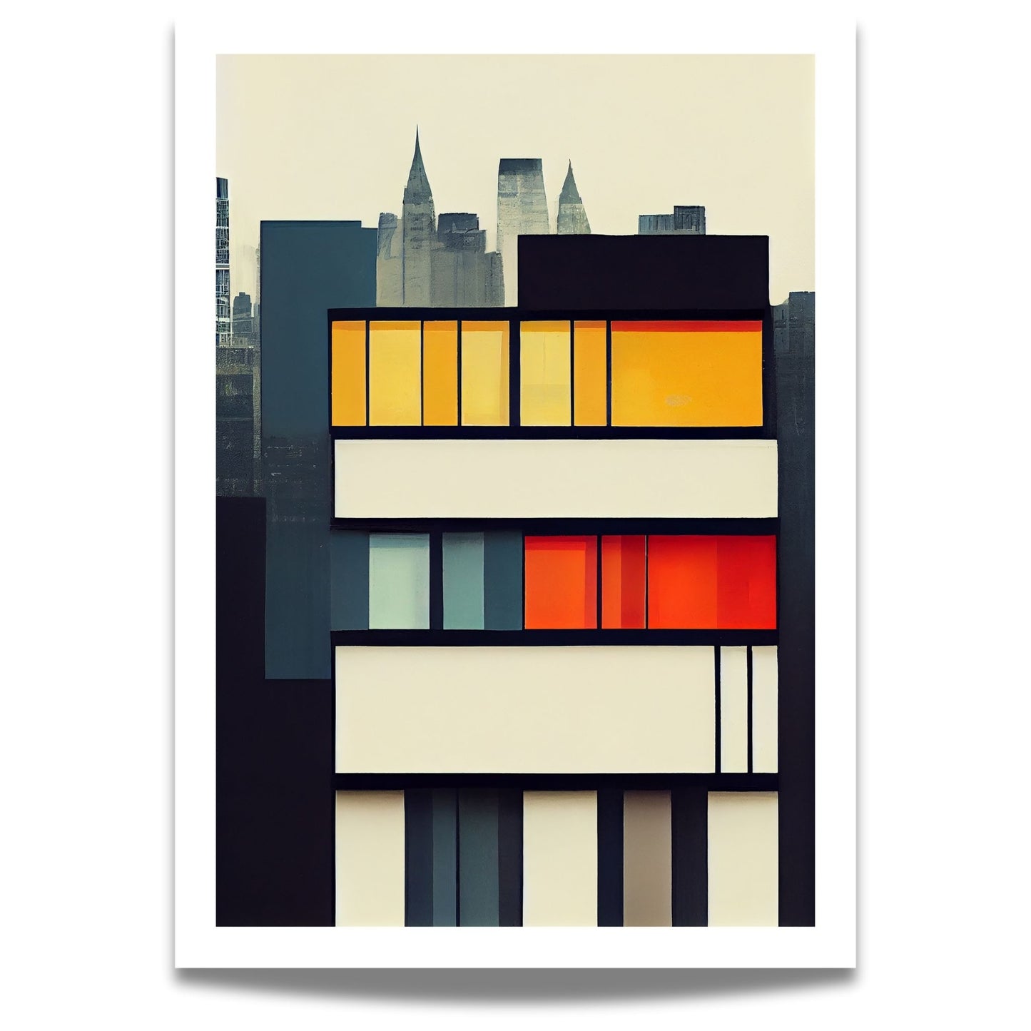 Oppdag den tidløse estetikken med Bauhaus Geometric Art – en moderne tolkning av arkitektoniske former, geometriske mønstre og abstrakte komposisjoner. 