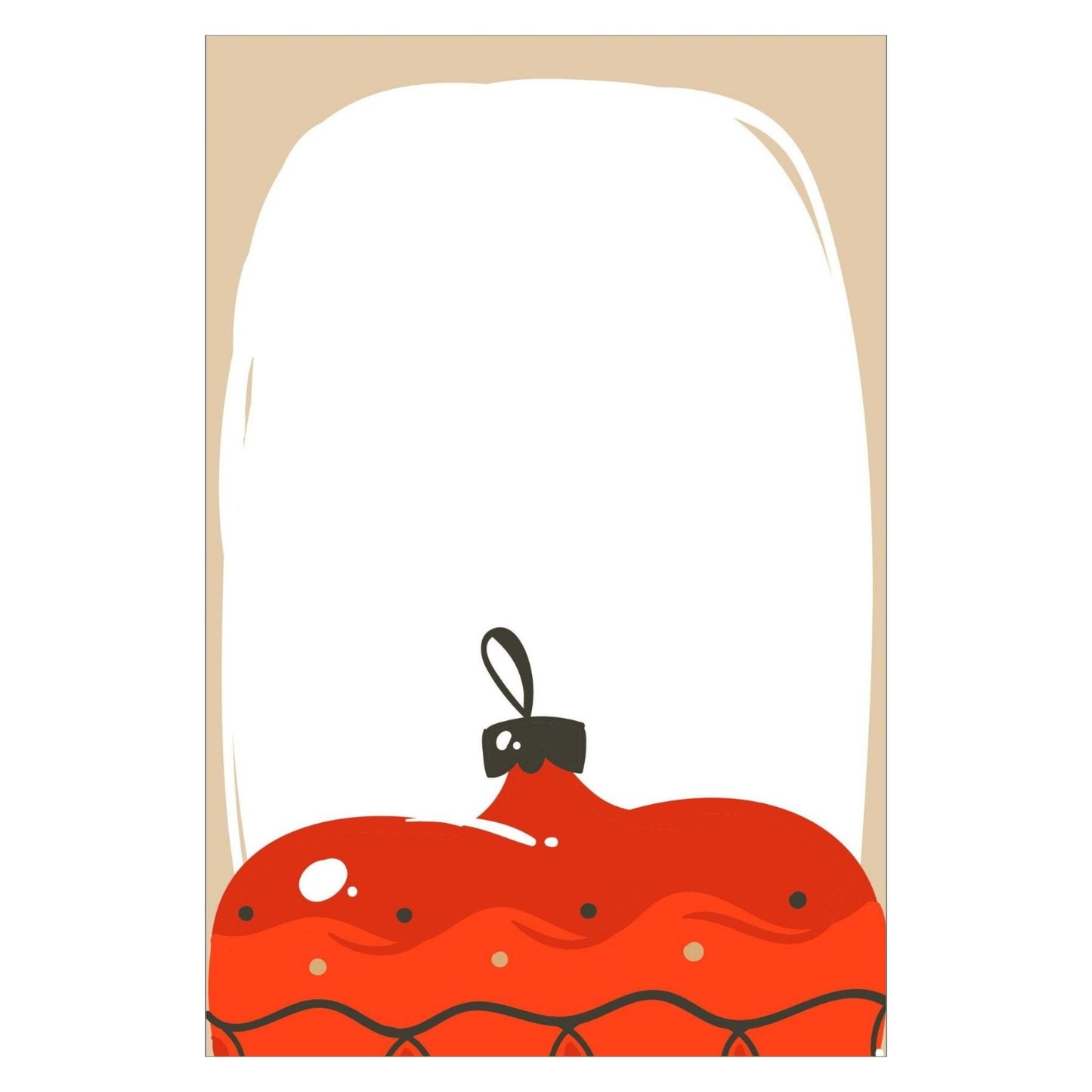 Minimalistisk cartoon julekort tegnet for hånd.  inngår i en pakke med 10 ulike kort.