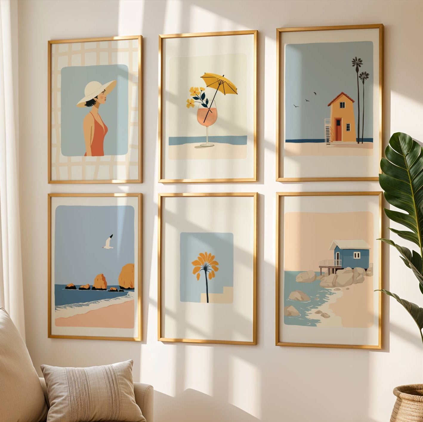 Coastline Dreams gallerivegg - plakater uten tekst