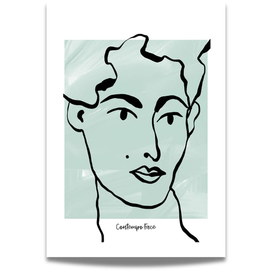 CONTEMPO FACE - ABSTRAKT PORTRETT PLAKAT