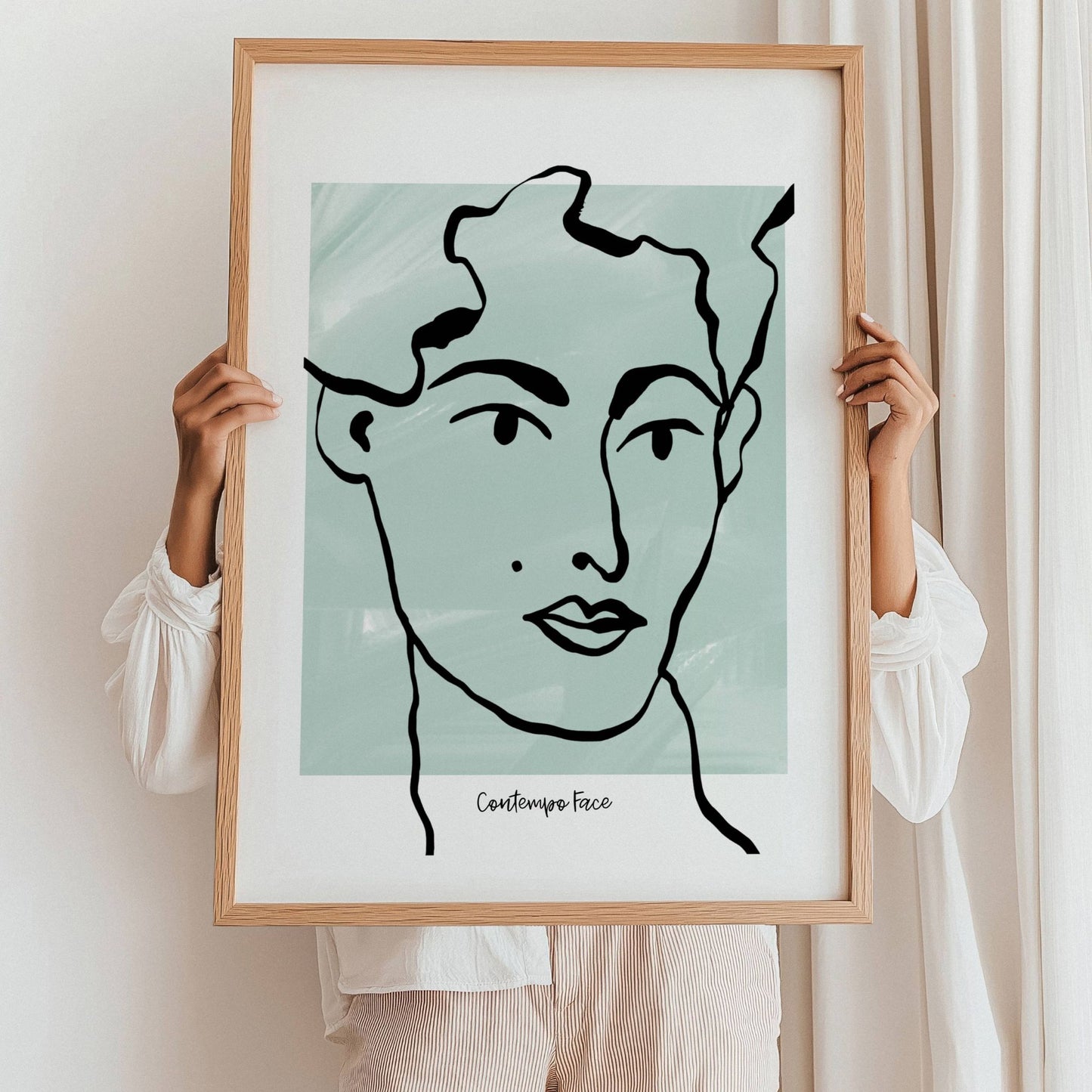 CONTEMPO FACE - ABSTRAKT PORTRETT PLAKAT