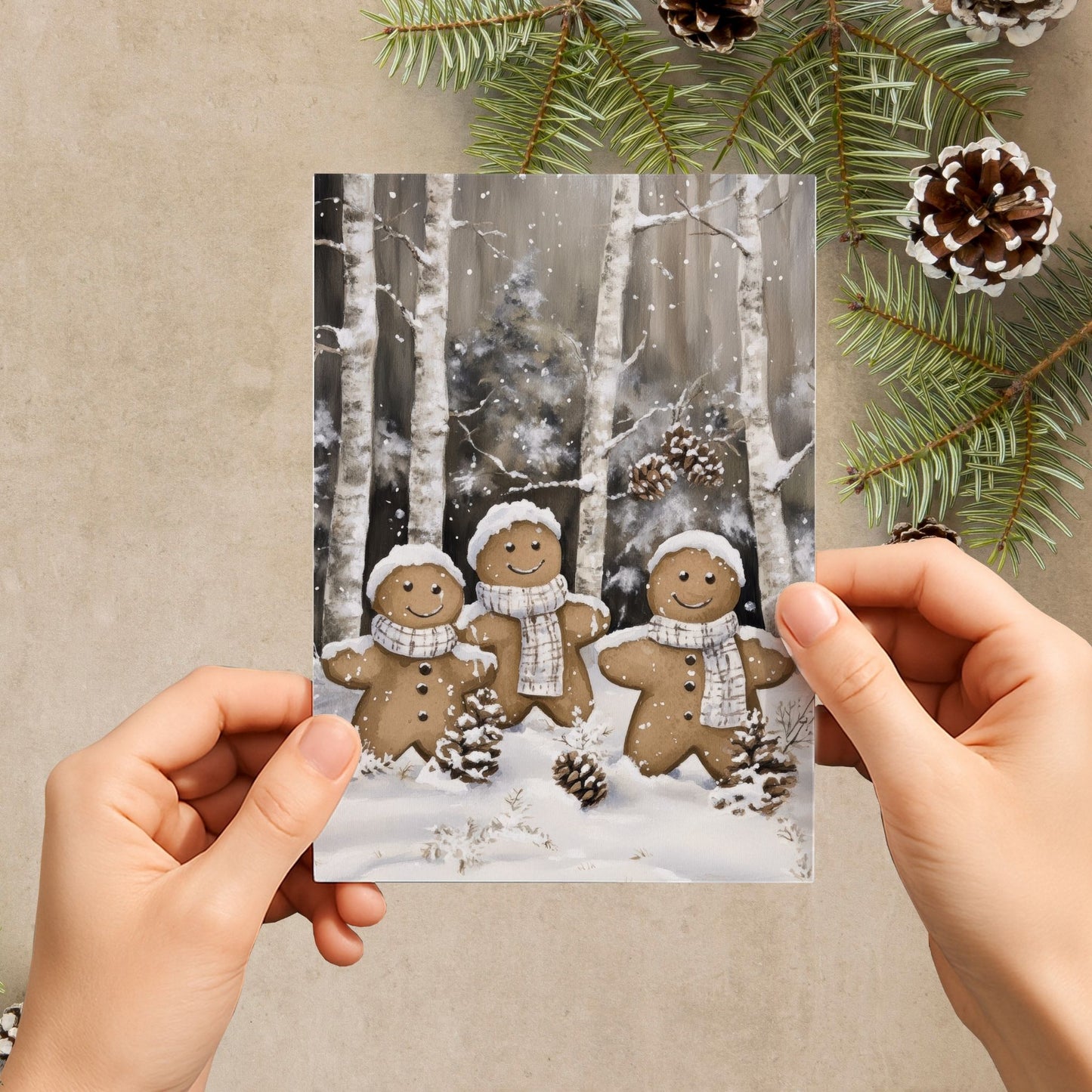 Cozy Winter Story – julekortkolleksjon mix No3. 10 stk. doble kort inkl. konvolutt. Med personlig hilsen.