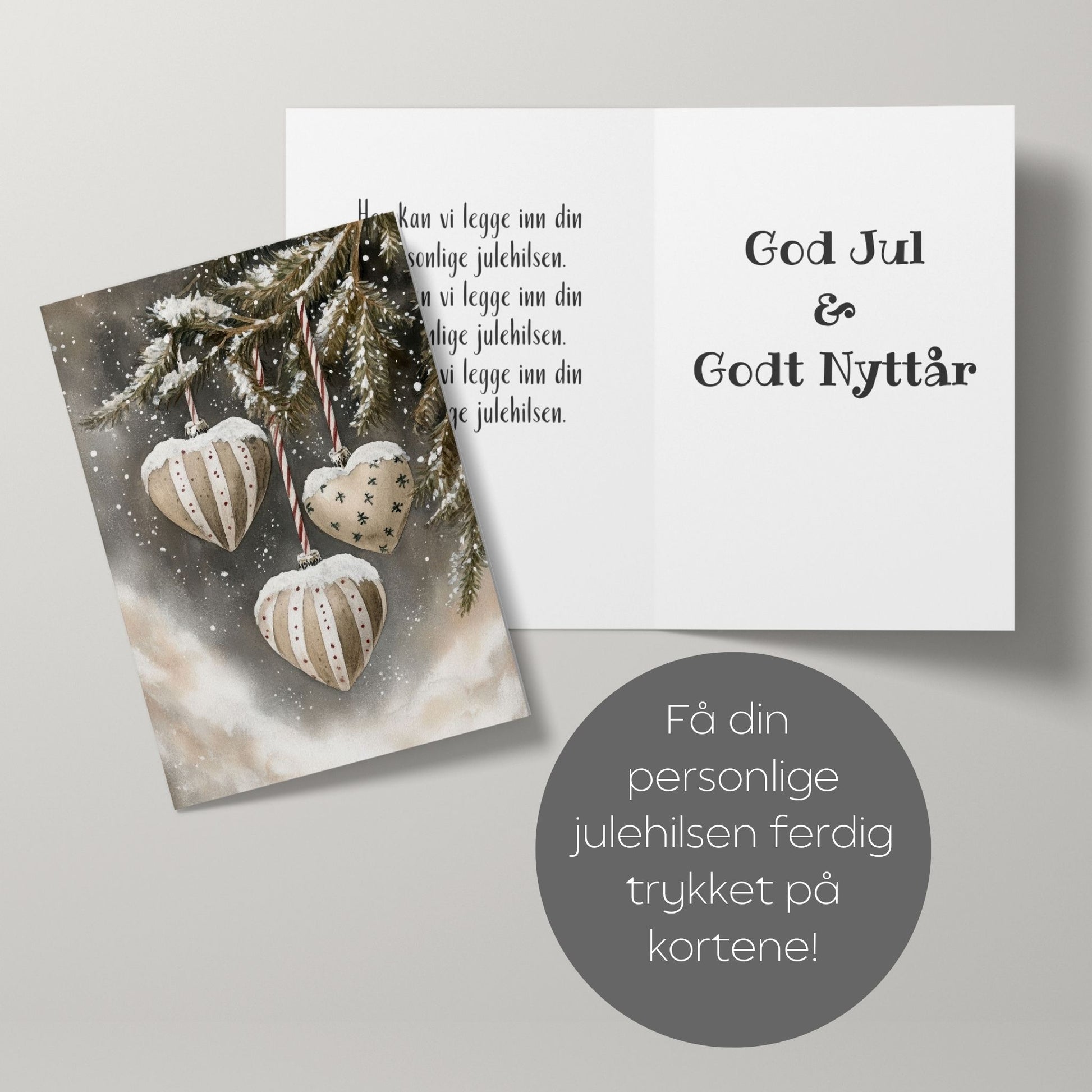 Cozy Winter Story – julekortkolleksjon mix No4. 10 stk. doble kort inkl. konvolutt. Valgfrit med personlig hilsen.