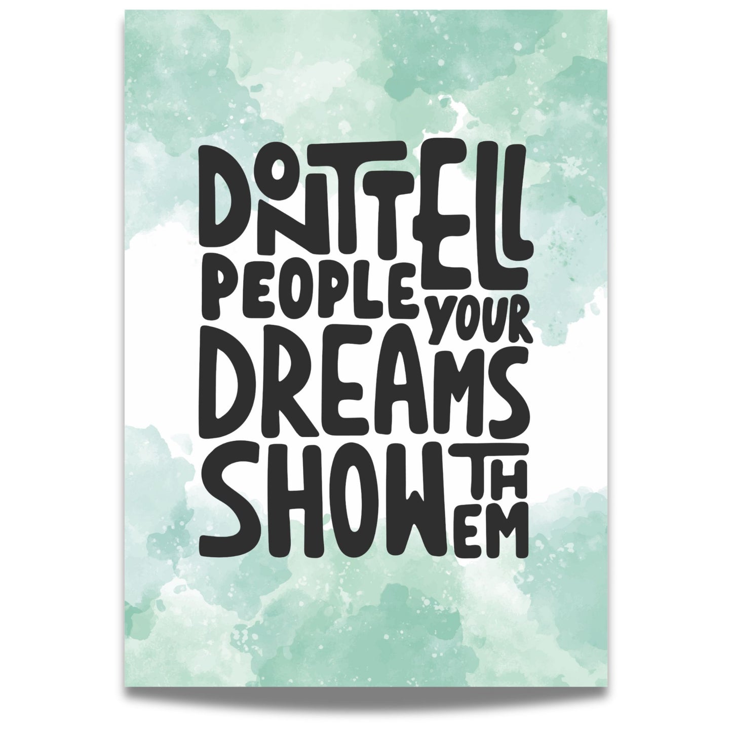  Dream Bold, en inspirerende typografisk plakat designet for å motivere og inspirere hver dag. 