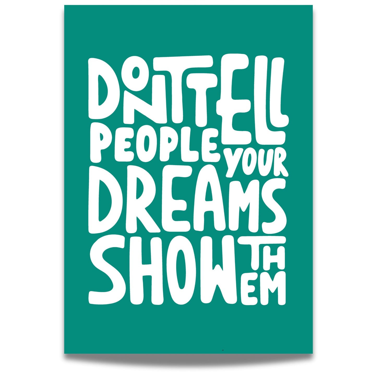 Dream Bold – en inspirerende typografisk plakat designet for å motivere og løfte deg hver dag.