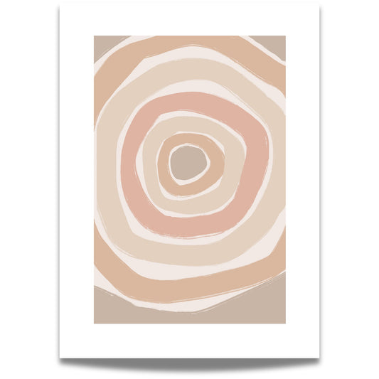 Earth Flow No1 – abstrakt plakat i jordtoner som bringer ro, varme og naturlig flyt til hjemmet ditt. 