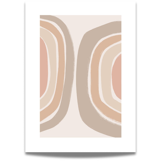 Earth Flow No2 – abstrakt plakat i jordtoner som bringer ro, varme og naturlig flyt til hjemmet ditt. 
