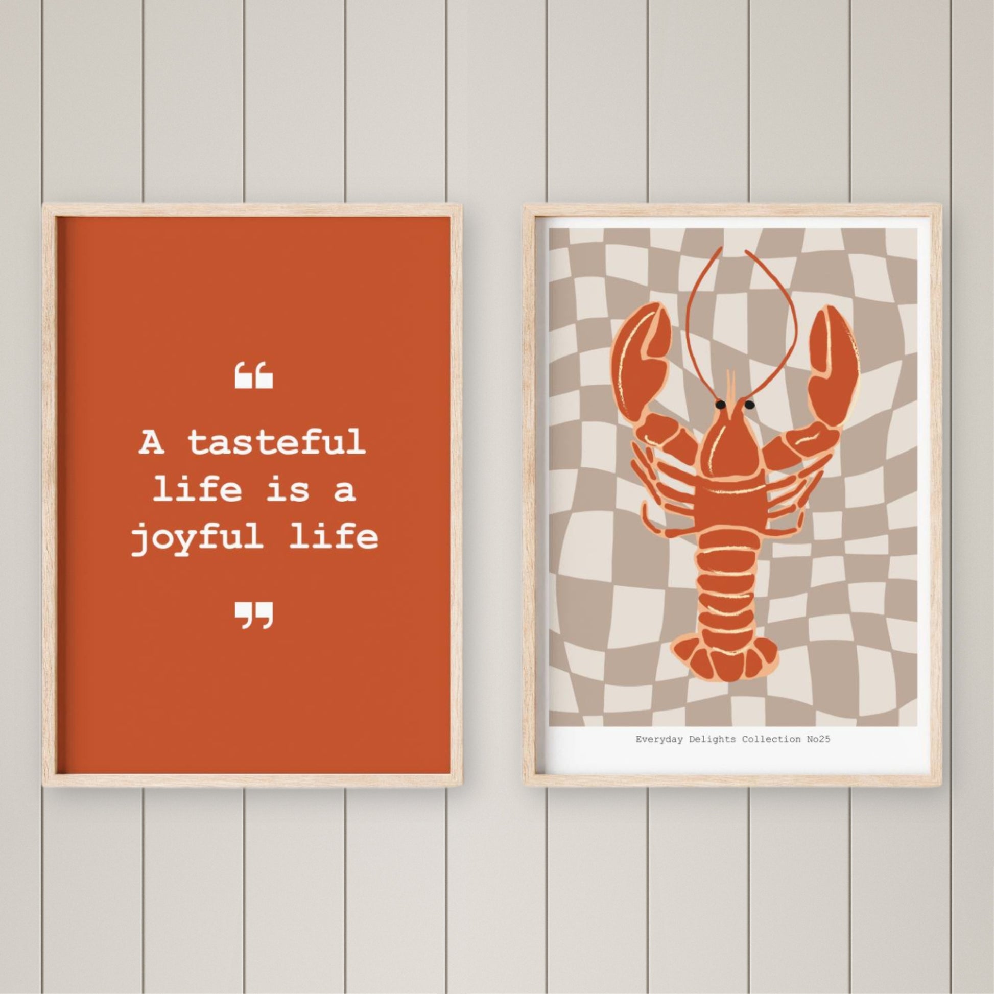 Everyday Delights No25 og Everyday Delights tekstplakat Rød