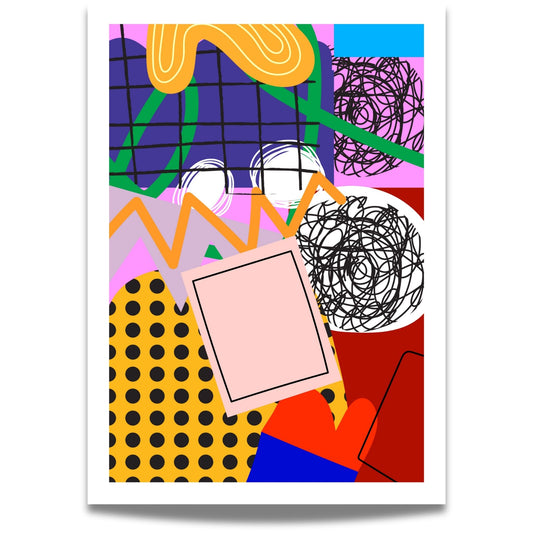 Funky Flora Fargerike Plakat er en leken og energisk plakatserie som hyller farger, former og kreativ frihet. 
