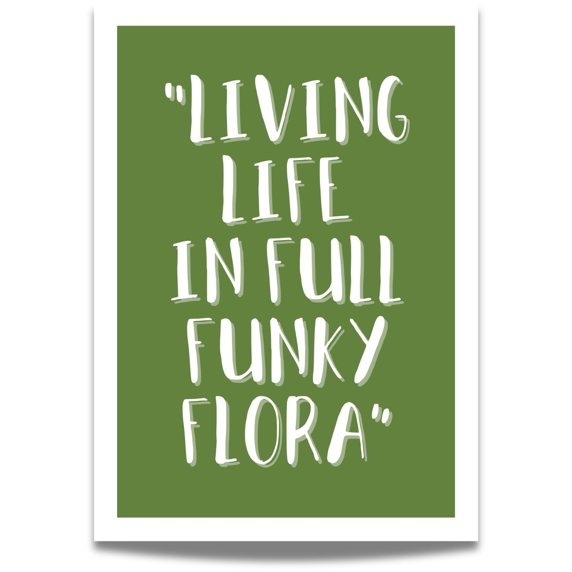 Med lekent håndtegnet typografi og grønn fargevariant, er dette den perfekte følgesvenn til Funky Flora-serien.