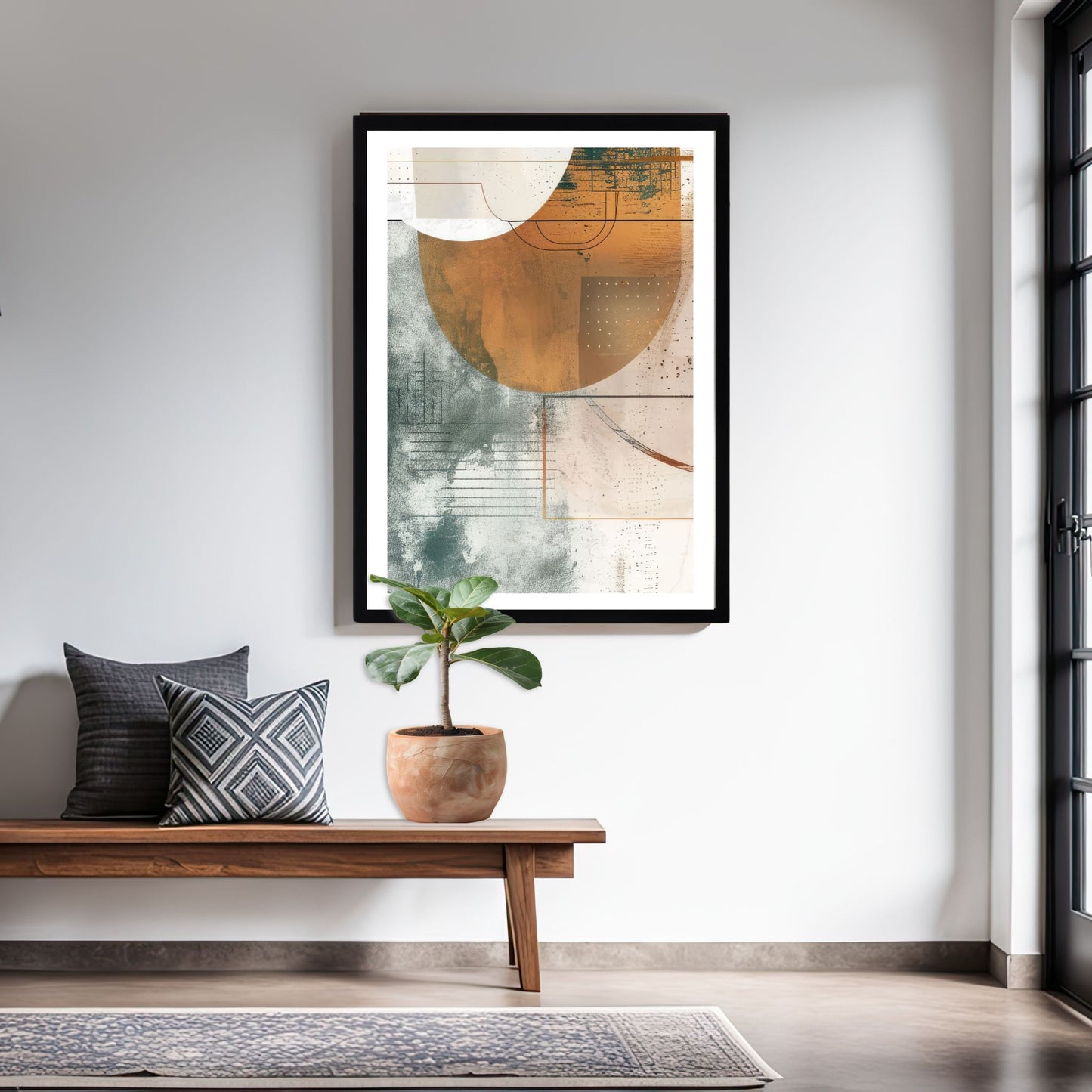 Geometric Harmony No2 – Abstrakt geometrisk plakat