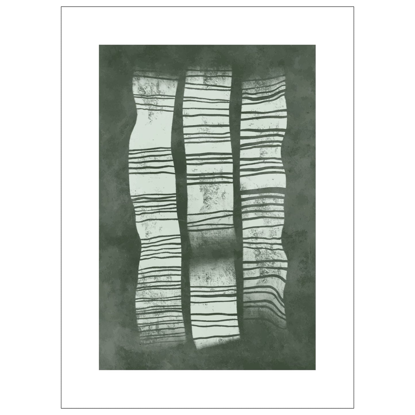 Green Abstract plakat. Med sine beroligende grønne toner og sofistikerte design, tilfører denne plakaten en følelse av ro og harmoni til ethvert rom. 