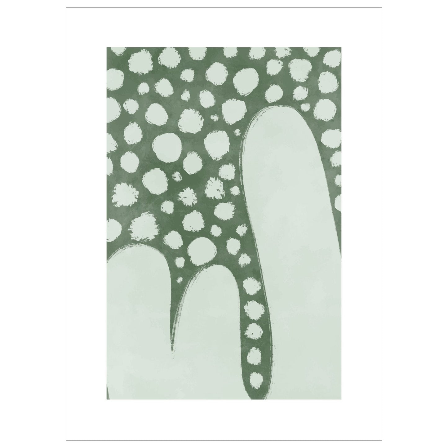 Green Abstract plakat. Med sine beroligende grønne toner og sofistikerte design, tilfører denne plakaten en følelse av ro og harmoni til ethvert rom. 