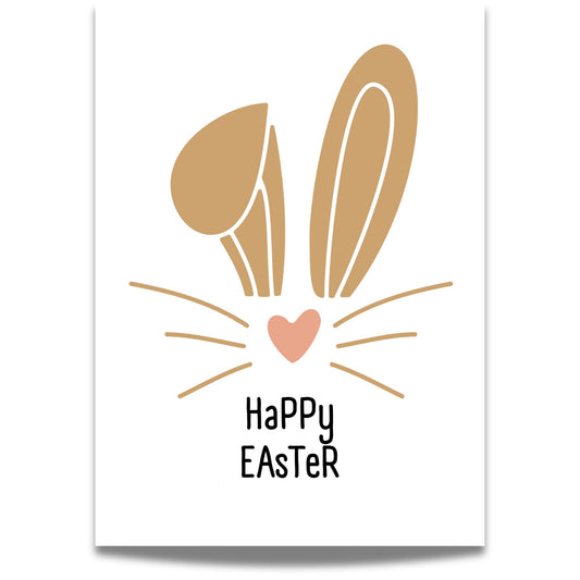 Happy Easter plakat, en hjertevarmende grafisk illustrasjon som vil spre glede og påskestemning.