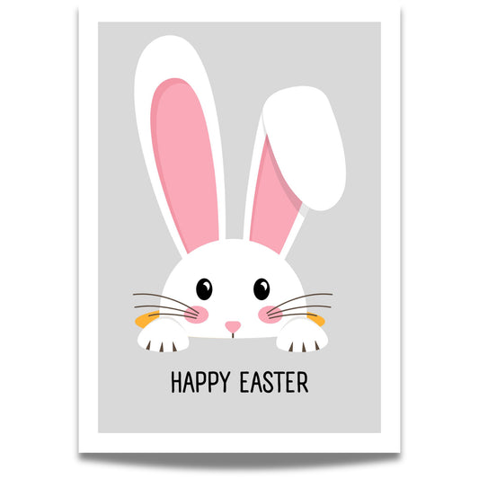 Møt påsken med et smil og et hjerte fylt av glede med vår herlige "Happy Easter" plakat. 