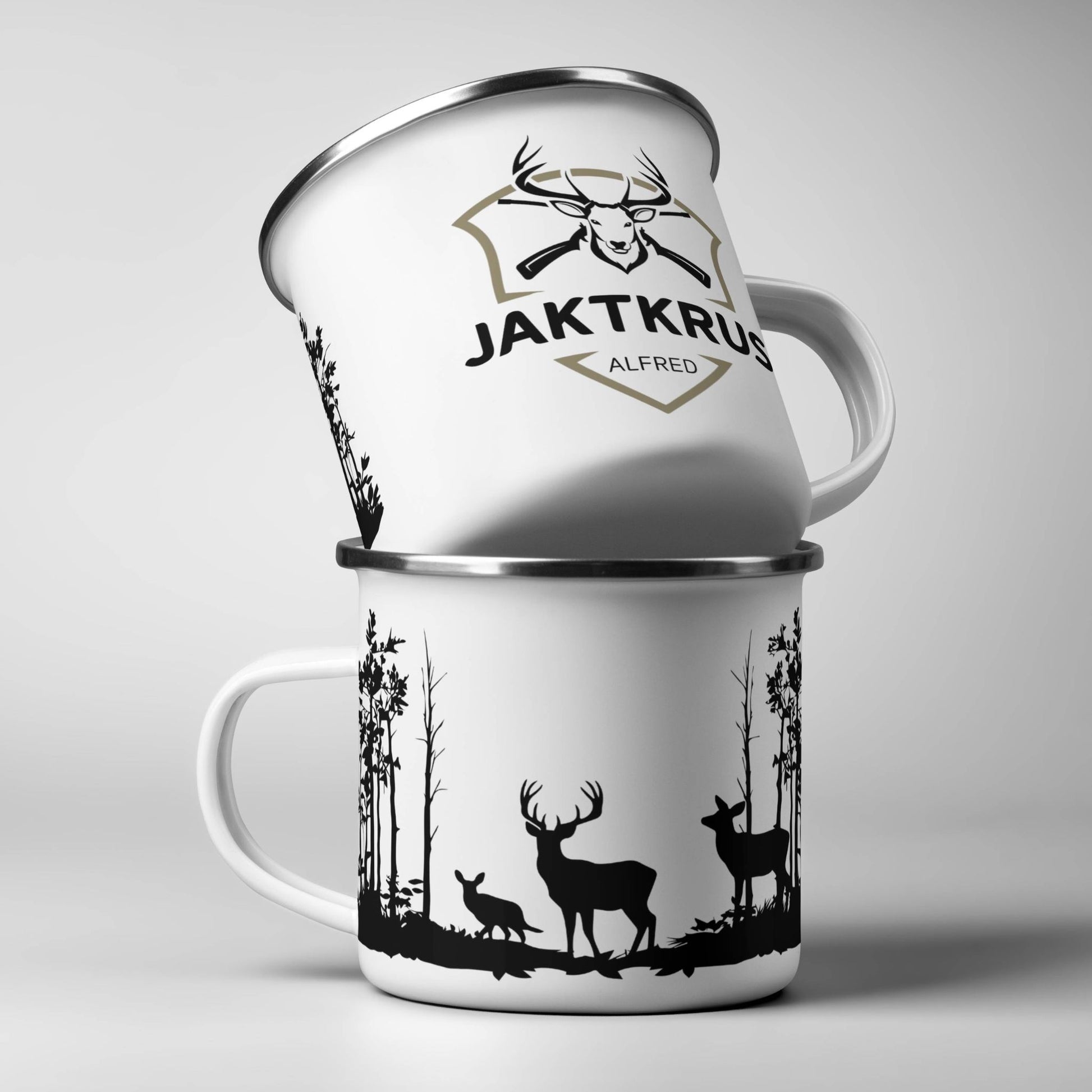 Jaktkrus No2 har et kraftfullt motiv inspirert av viltjakt.