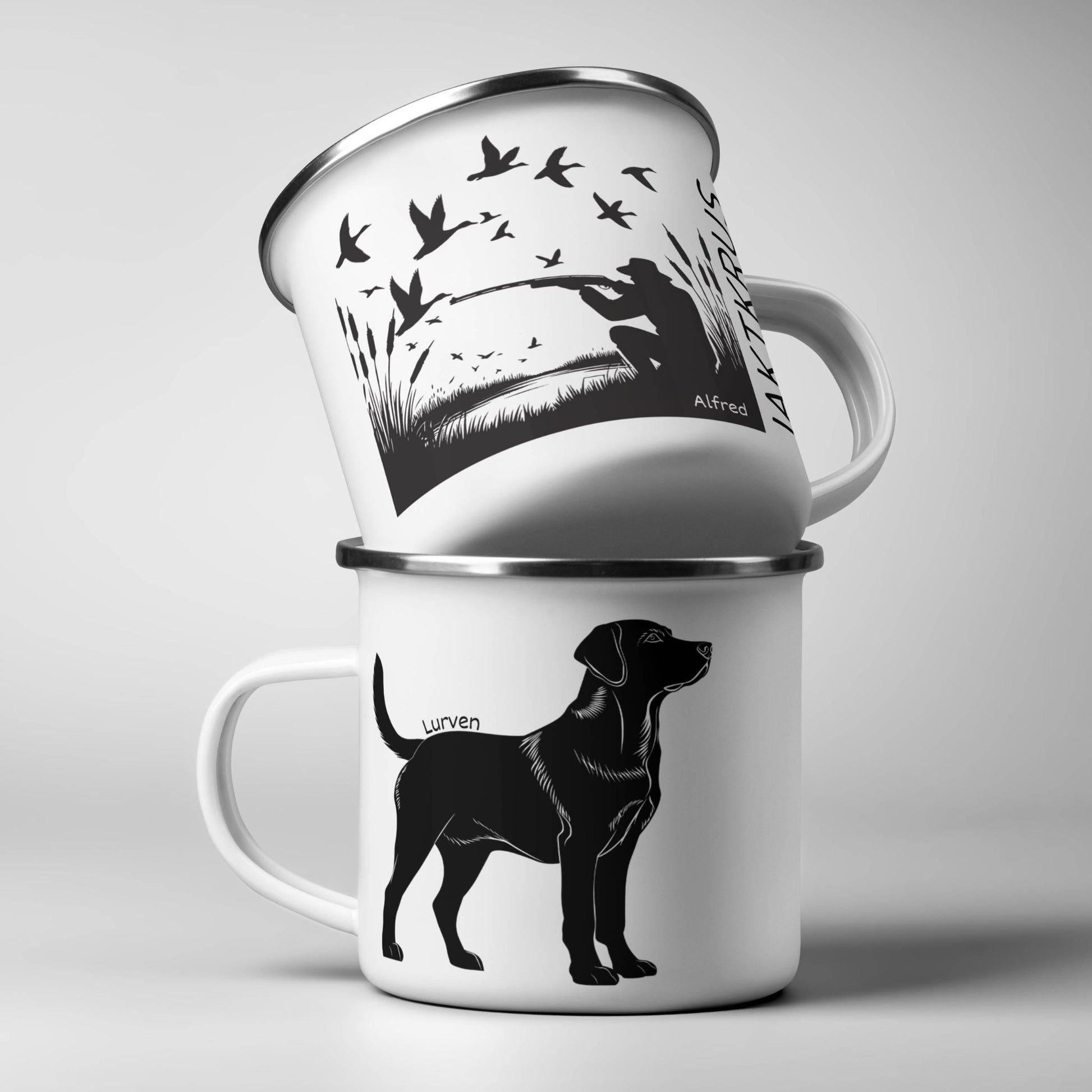 Jaktkrus No7 har motiv av labrador retriever.