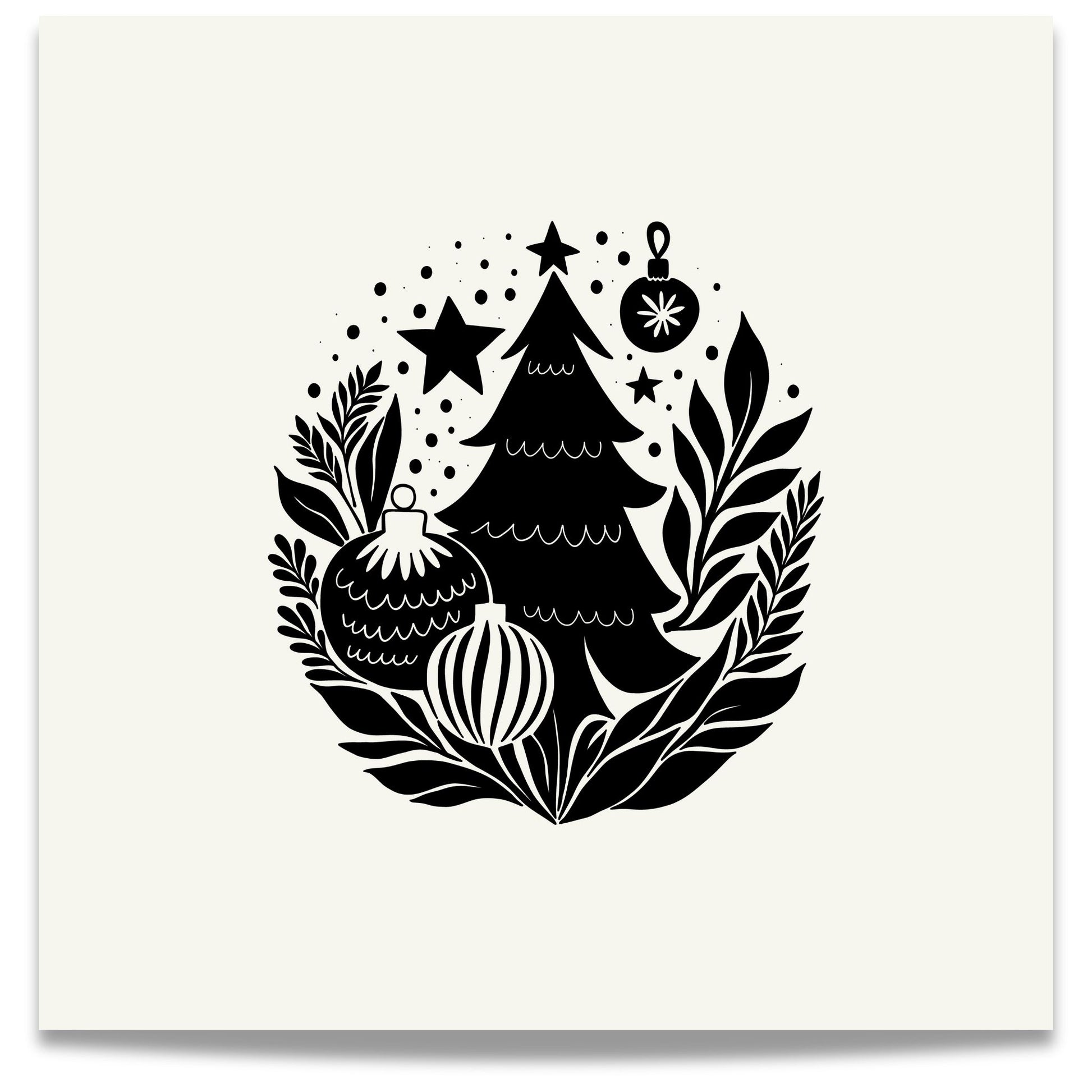 Denne plakaten er perfekt for å tilføre et snev av juleglede til ethvert rom. Med sitt unike svart-hvitt-design, fremhever den vakre detaljer av juletrær, dekorasjoner og nordiske naturmotiver, noe som skaper en tidløs og elegant juleatmosfære.
