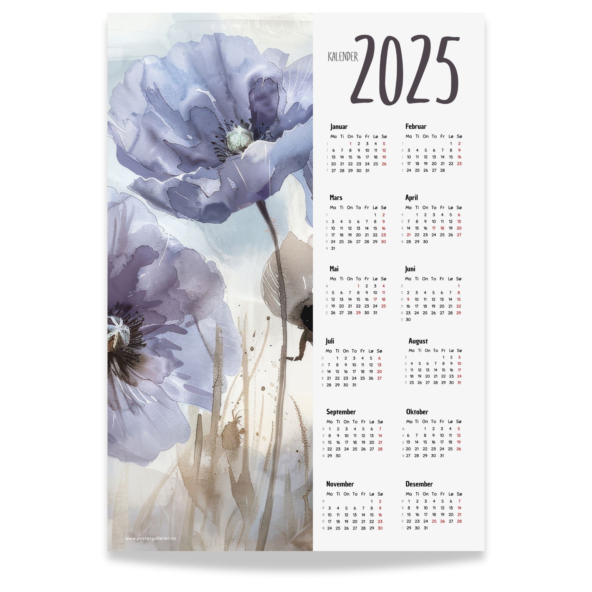 Planlegg året med stil med Kalender 2025! Kalenderen er både funksjonell og dekorativ, og passer perfekt på veggen. 