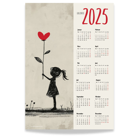 Planlegg året med stil med Kalender 2025! Kalenderen er både funksjonell og dekorativ, og passer perfekt på veggen.