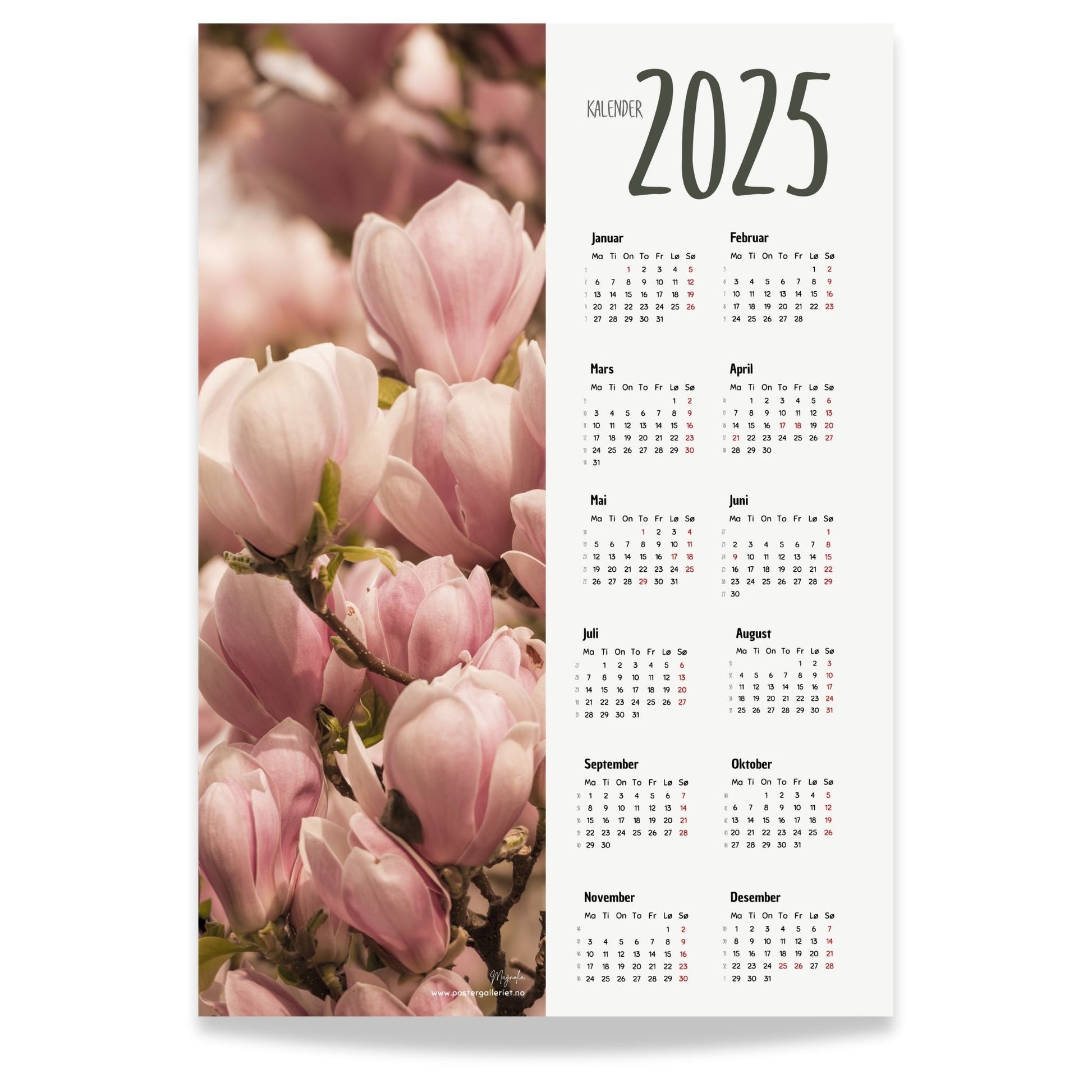 Planlegg året med stil med Kalender 2025! Kalenderen er både funksjonell og dekorativ, og passer perfekt på veggen. 