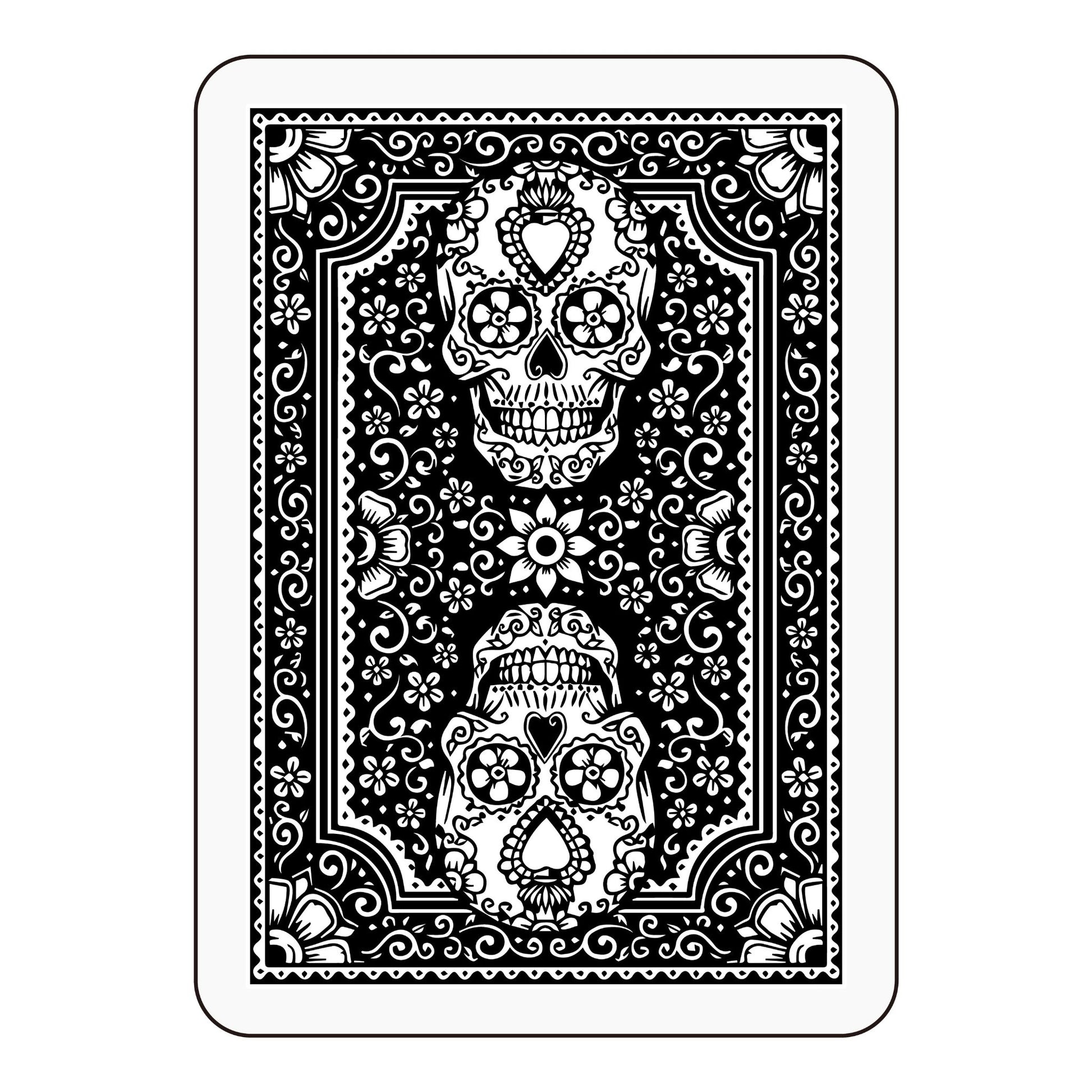 KORTSTOKK Bakside Sort Plakat – elegant kortmønster som grafisk kunst