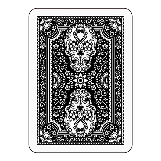 KORTSTOKK Bakside Sort Plakat – elegant kortmønster som grafisk kunst