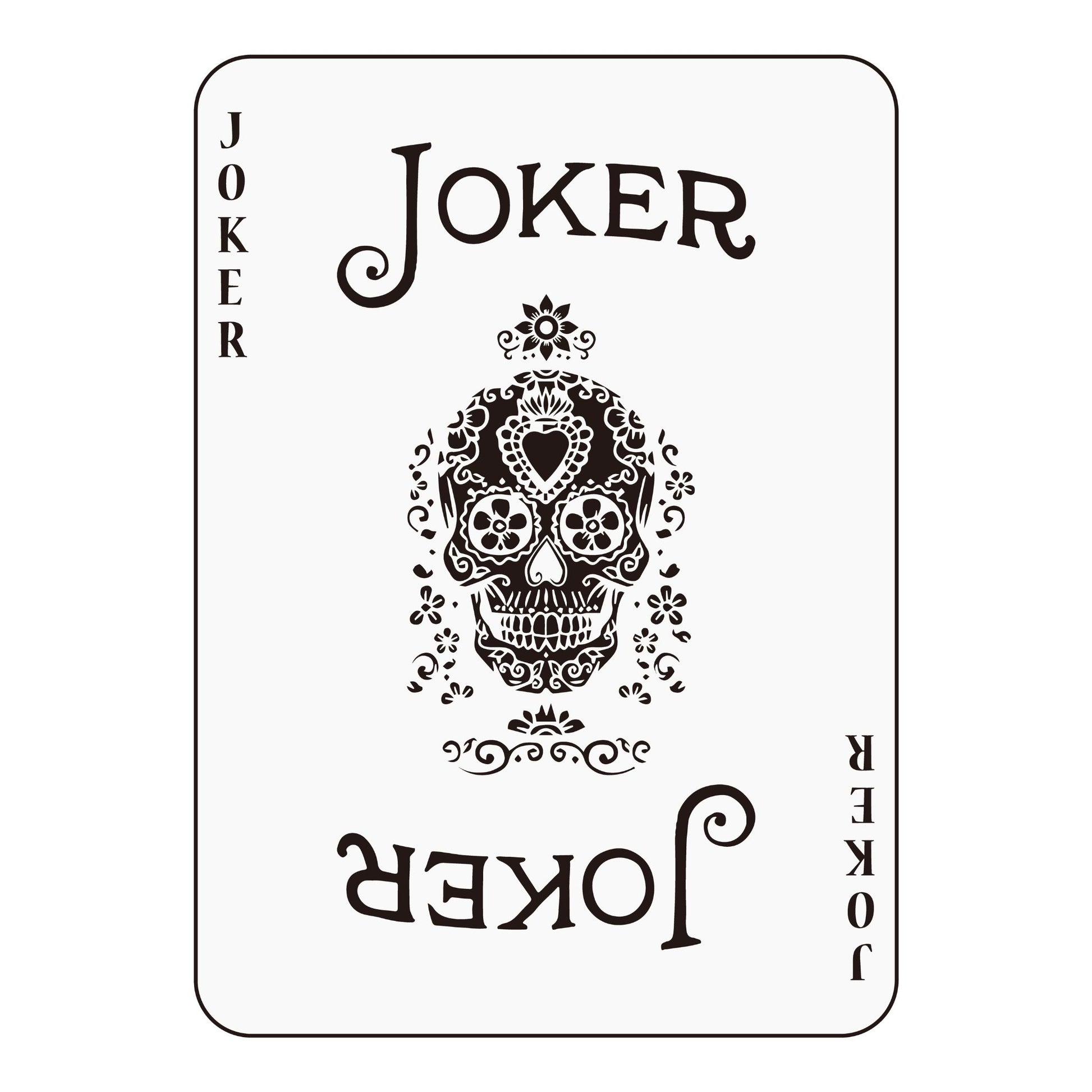 KORTSTOKK Joker Sort Plakat – mystisk jokermotiv som grafisk kunst
