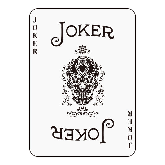 KORTSTOKK Joker Sort Plakat – mystisk jokermotiv som grafisk kunst