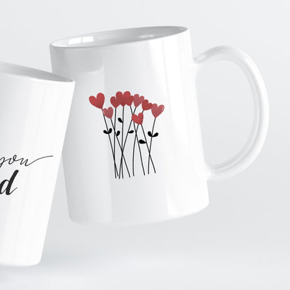 Et stilrent krus som uttrykker kjærlighet med enkel eleganse.
Med den håndtegnede teksten Love you Dad blir dette en tidløs gave til både farsdag og bursdag.