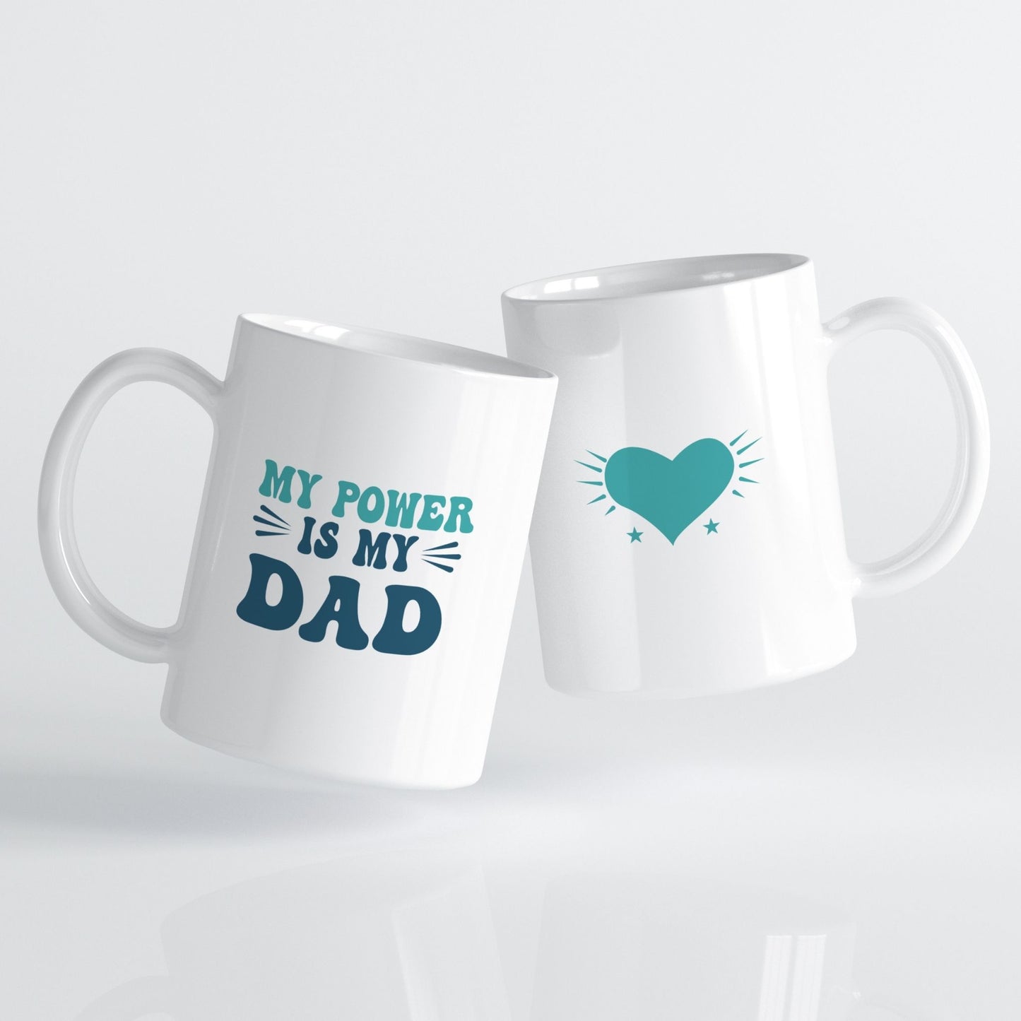 Et maskulint og moderne krus for pappaer som inspirerer styrke og trygghet.
Retrotypografi i blåtoner gjør dette til et iøynefallende design med mening.