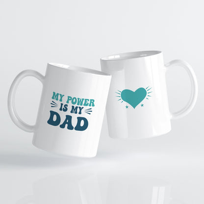 Et maskulint og moderne krus for pappaer som inspirerer styrke og trygghet.
Retrotypografi i blåtoner gjør dette til et iøynefallende design med mening.