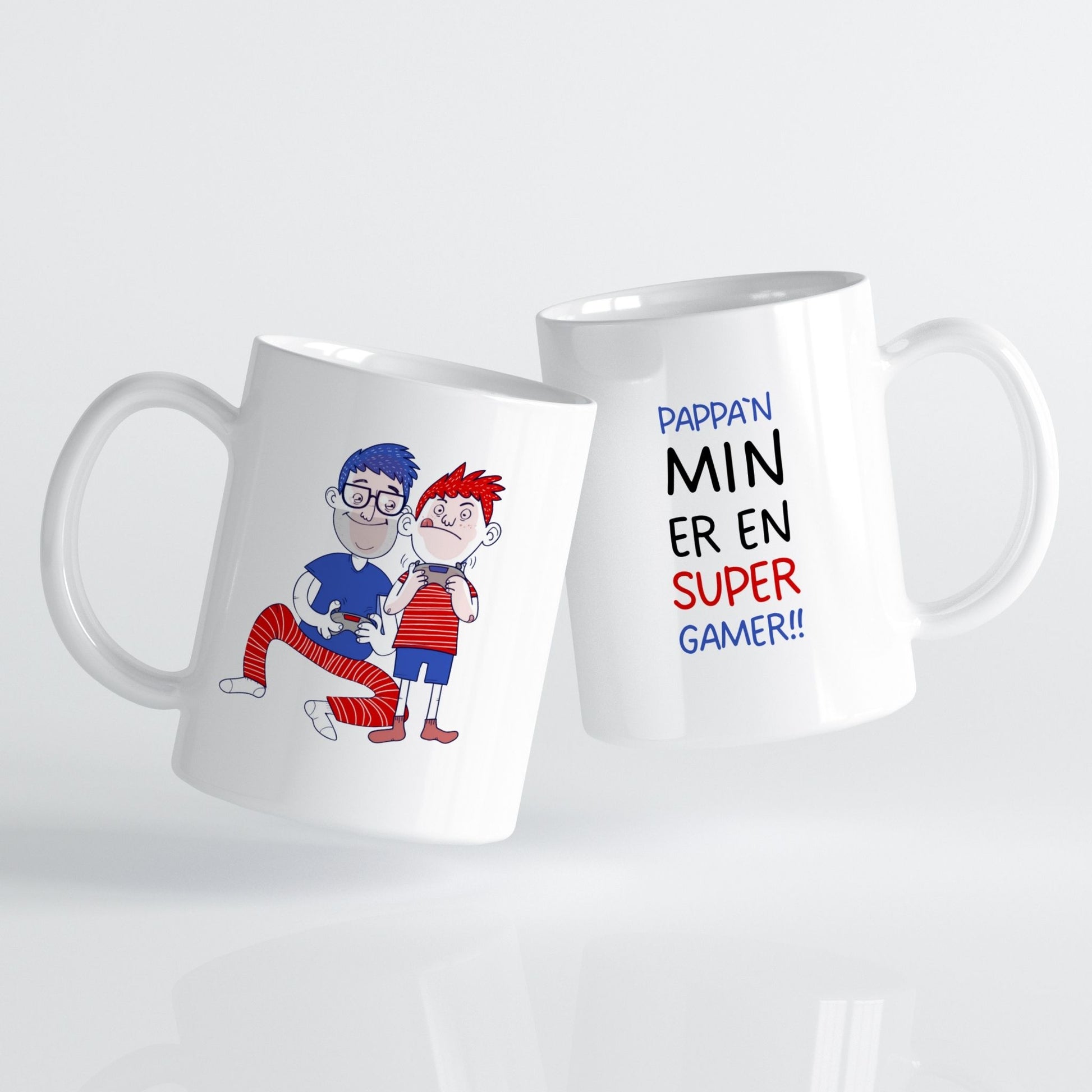 Et sprekt krus med humor og energi for pappaen som elsker å spille.
Perfekt som bursdagsgave eller en liten hilsen som sier “du er best”.