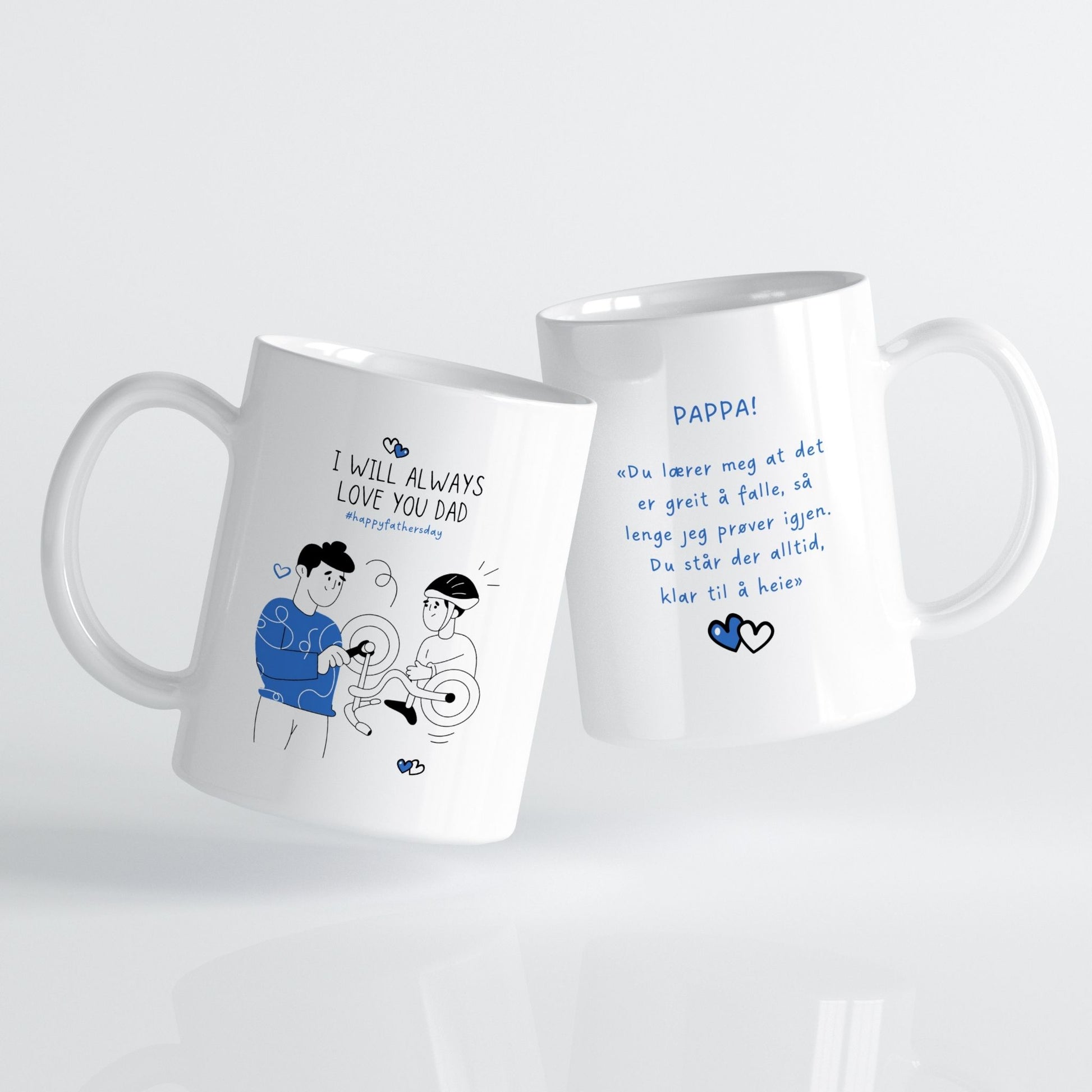 Et symbol på styrken i fellesskapet mellom far og barn.
Motivet uttrykker varme og tilstedeværelse – en perfekt gave fra hjertet.