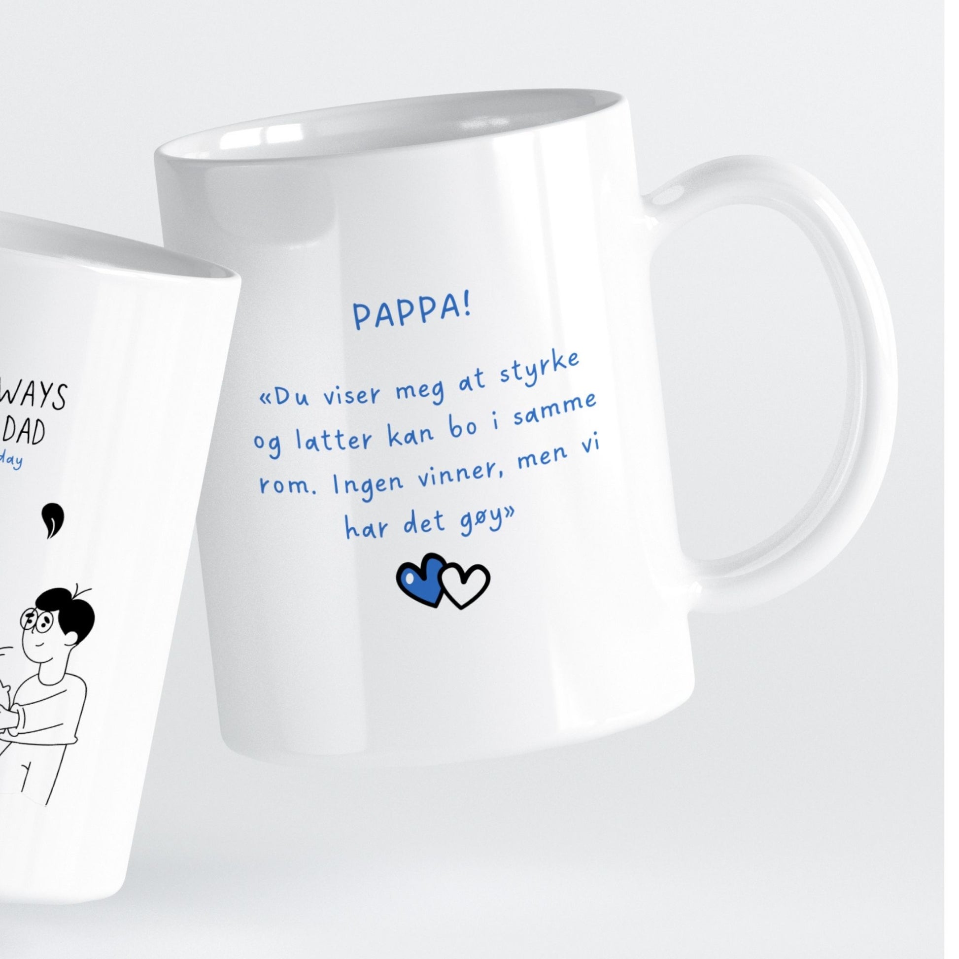 Et moderne og varmt uttrykk som viser styrke i kjærlighet.
Perfekt gave til pappa – for å si takk for både støtte og smil.