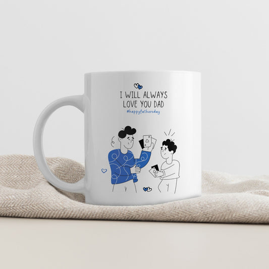 Et elegant og balansert motiv som uttrykker samhørighet.
Et krus for pappahjerter som setter pris på det enkle og ekte.