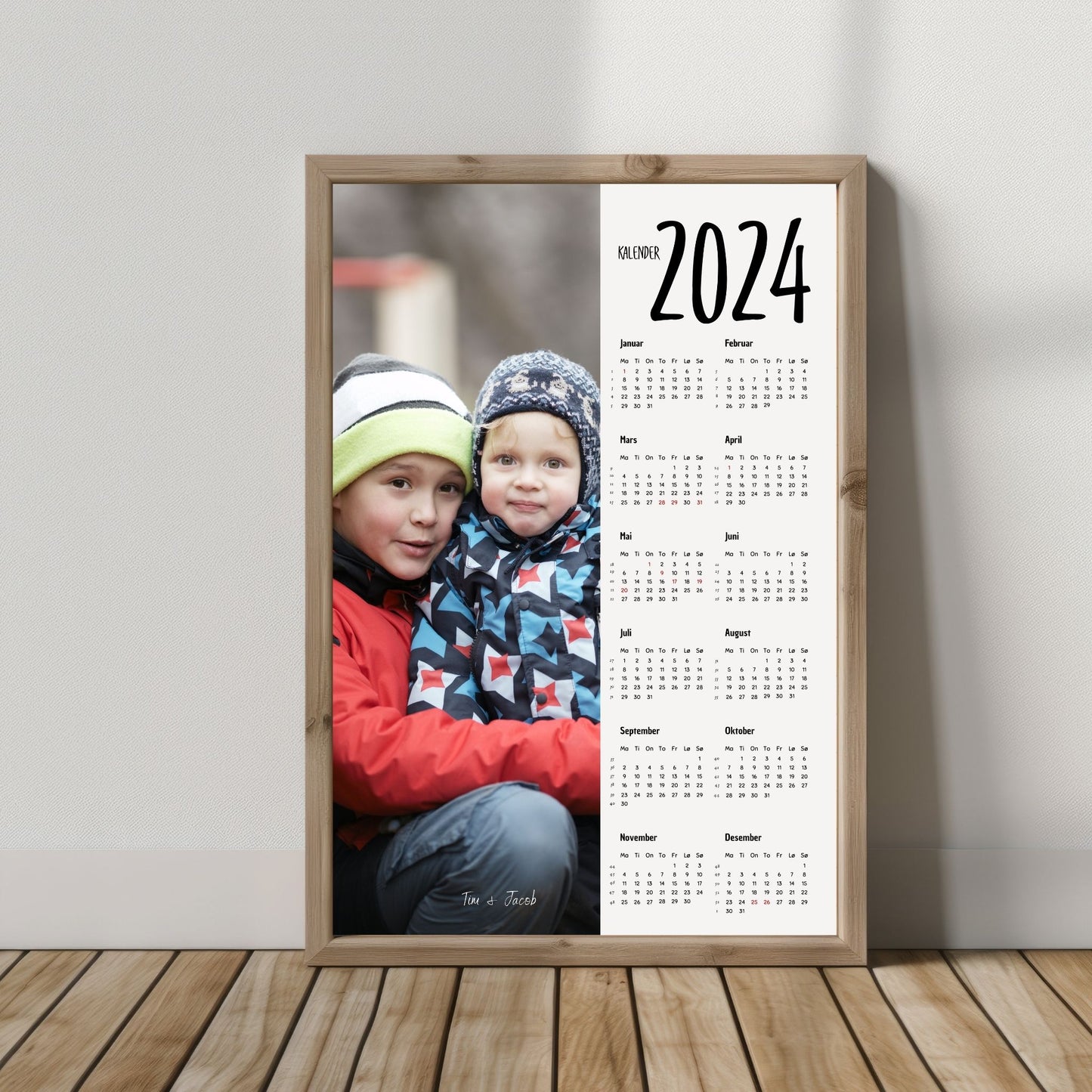 Kalender 2024 med ditt personlig bilde
